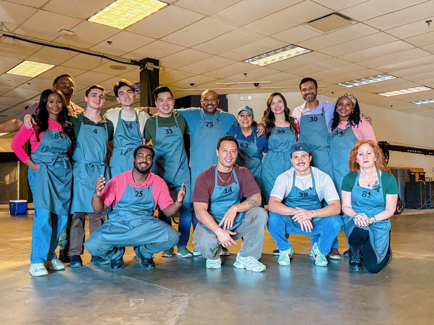 The 100 Cooks contestants backstage