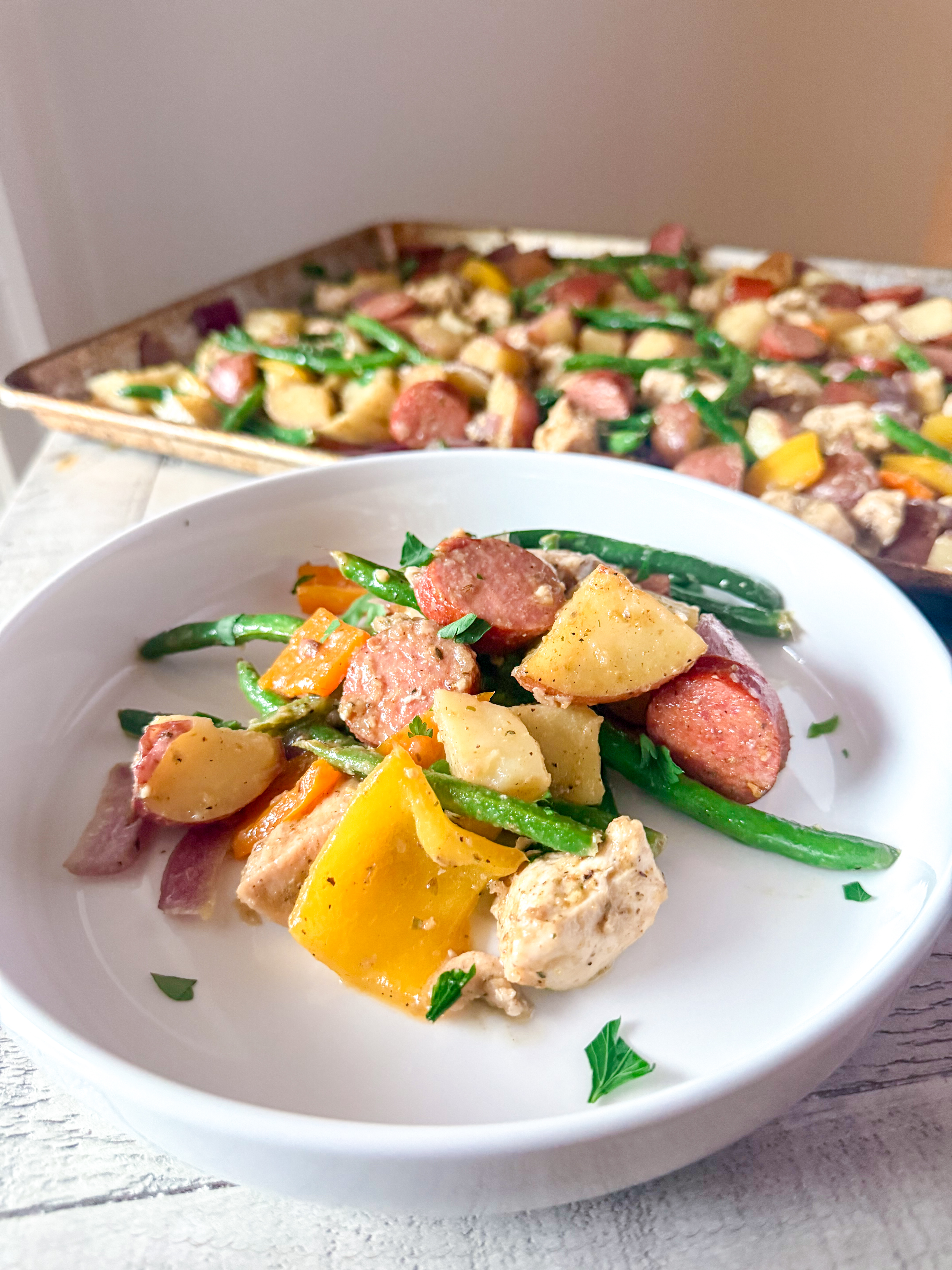 Sheet Pan Creole Chicken and Sausage